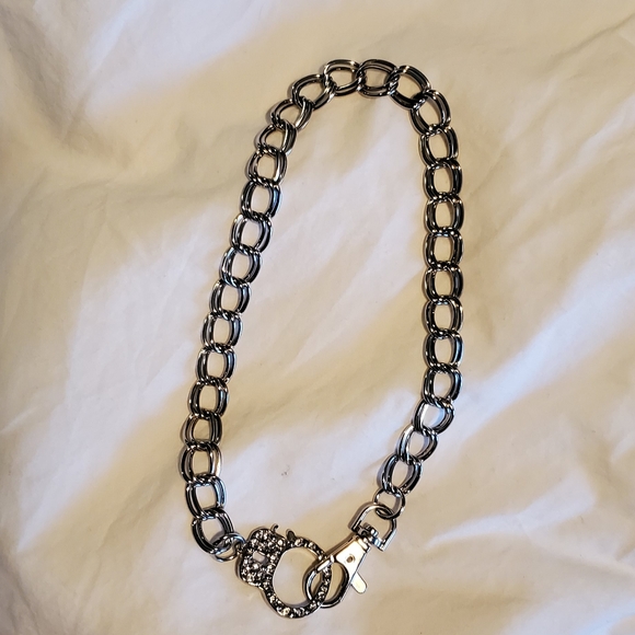 CZ Gem Cuff Chain Necklace - Picture 4 of 6